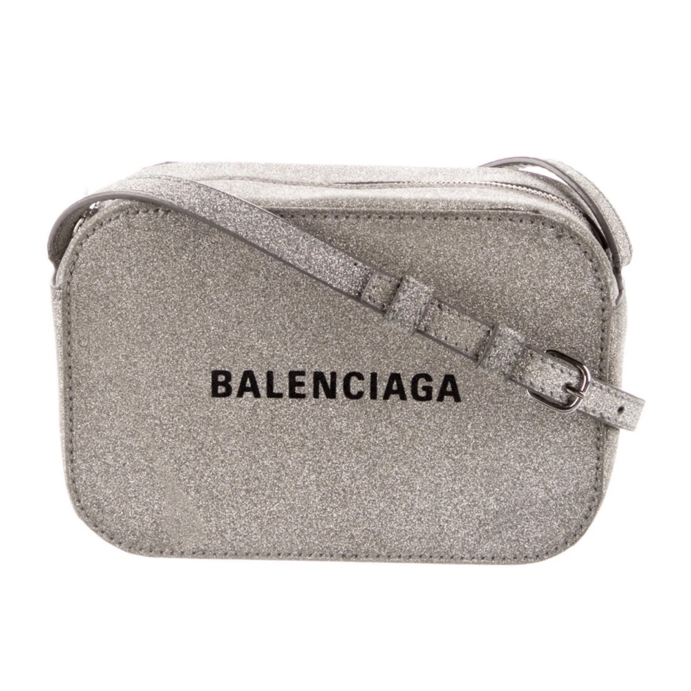 Balenciaga Everyday XS Camera Bag Silver Glitter
